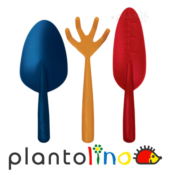 Kinder Gartenwerkzeug "plantolino", 3-teilig